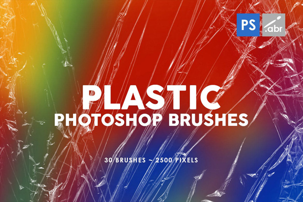 30 款塑料底纹背景PS笔刷 Plastic Photoshop Stamp Brushes -第475期-