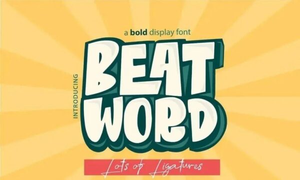 可爱英文字体Beat Word-第643期-
