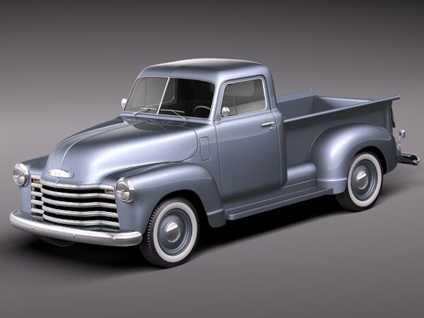 1950年雪佛兰皮卡外观设计3D模型素材 Chevrolet Pickup 1950 3D Model