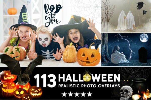 113款高清万圣节元素叠加层PNG图片素材 113 Halloween Photo Overlays-第557期-