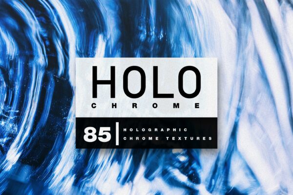 85款高清抽象全息金属镀铬铝箔纸背景图片设计素材 HOLO Chrome -第437期-