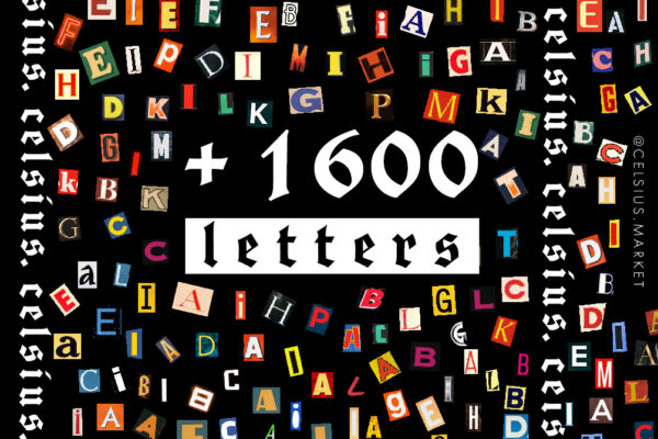 1600多个多样式英文字母标志设计剪贴PSD背景素材 Letters-第551期-