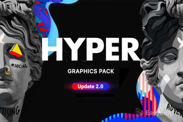 1250个潮流品牌Logo推广新媒体电商海报设计AE视频模板素材 Hyper – Graphics Pack-第744期-