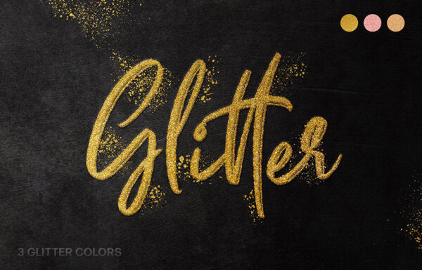 闪闪发光海报标题Logo字体设计PS样式模板 Fancy Glitter Text Effect-第791期-