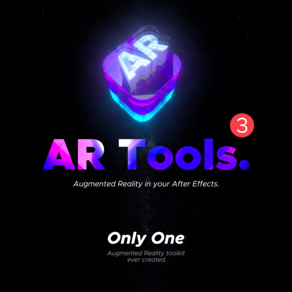 超炫酷赛霓虹AR智能新媒体电商海报标题Logo设计演示AE视频模板素材 AR Tools V3-第841期-