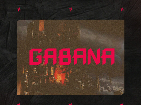 80年代复古标题徽标Logo设计粗体英文字体素材 Gabana Font-第836期-