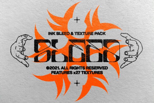 27款潮流粗糙金银全息渐变纸质纹理海报设计背景图片素材 Studio Innate – Ink Bleed Texture Pack-第906期-