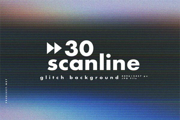 30款高清故障扫描线纹理海报设计背景图片素材 30 Scan lines Glitch Background-第828期-