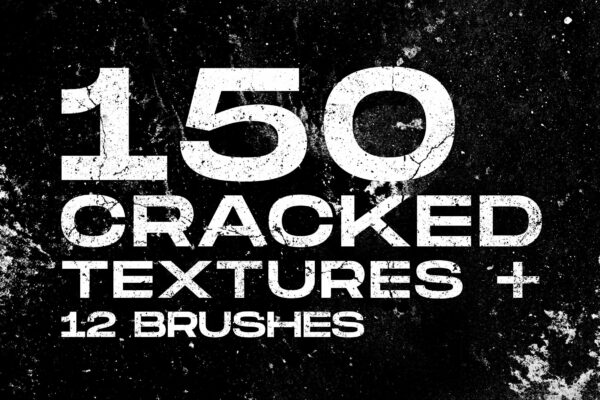 150款潮流做旧粗糙磨损裂纹纹理平面广告设计背景图片素材 Cracked & Distressed Textures-第898期-