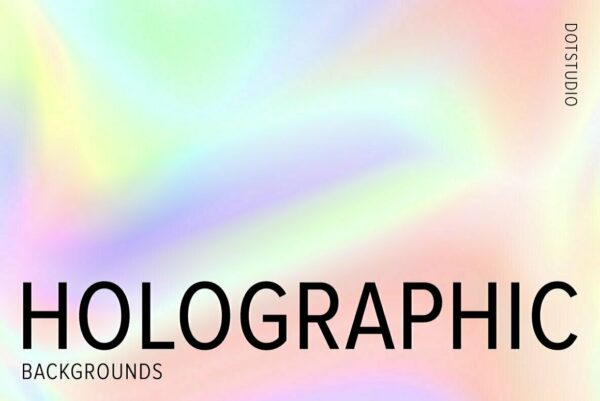 60款全息渐变虹彩海报背景图片设计素材 Holographic Backgrounds-第873期-