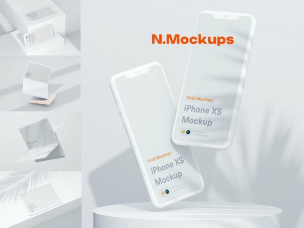 超大网站APP设计陶瓷苹果设备屏幕演示样机模板素材套装 N.Mockups-第949期-