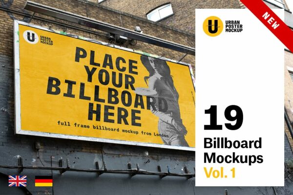 多角度的户外广告牌样机 Billboard Mockup[2.08G]-第945期-