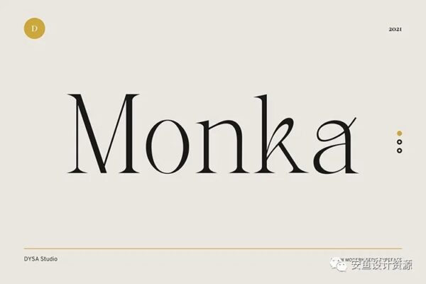 简约奢华杂志海报排版英文字体monka -第1461期-