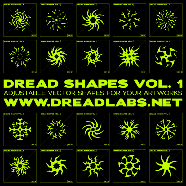 20款潮流抽象曼荼罗图标矢量图形AI素材 Dread Shapes Vol. 1-第959期