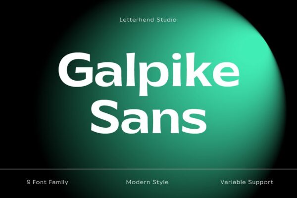 未来派极简无衬线英文字体 Galpike Sans – Variable Font-第1733期-