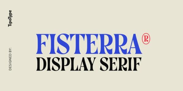 潮流品牌Logo标题设计逆反差衬线英文字体安装包Fisterra Font-第1790期-