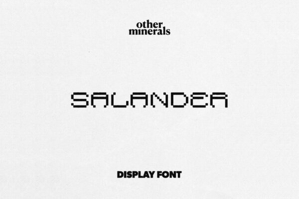 新复古未来派像素风装饰英文字体 Salander Pixel – Font Collection-第1900期-