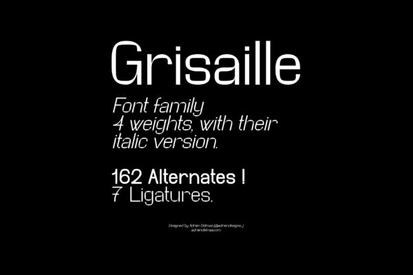 经典现代品牌杂志排版英文无衬线字体 Grisaille Display Font-第1884期-