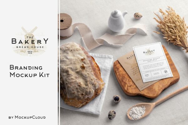 烘培面包店品牌VI场景样机模板 Bakery Branding Mockup Kit-第2019期-