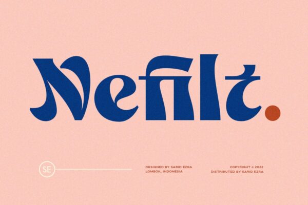 现代逆反差大胆时尚杂志海报标题设计无衬线英文字体 Nefilt – Unique Bold Font