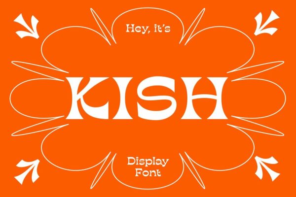 复古怪诞古怪富有乐趣的英文装饰字体 KISH – Quirky Display Type-第1993期-