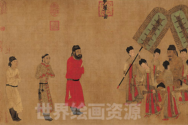 中国画工笔山水历代古画高清图片清明上河图临摹喷绘装饰画芯素材-第1984期-