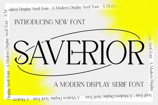 优雅杂志广告标识设计衬线英文字体 Saverior – Advertisement Font