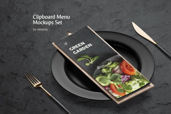 剪贴板菜单设计展示样机模板合集 Clipboard Menu Mockups Set