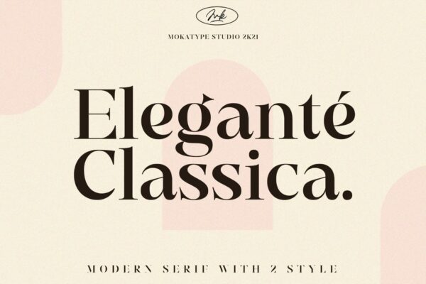 优雅品牌标志徽标logo设计衬线英文字体 Elegante Classica – Modern Serif