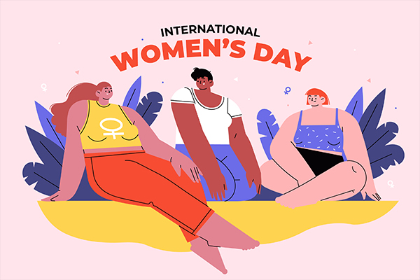 10款女性力量妇女节三八节趣味卡通插画详情海报排版设计-第2205期-