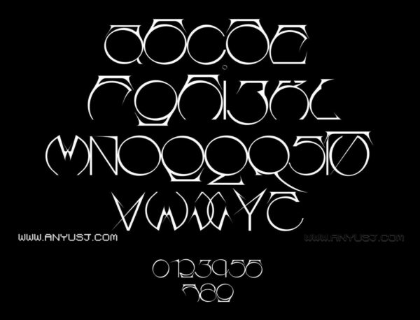 受网络电子游戏影响的未来设计美学冷酷的英文装饰字体 Rembagram – Boogue-第2198期-