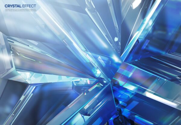 10款炫彩透明结晶水晶玻璃创意主视觉海报背景设计 -第2247期-