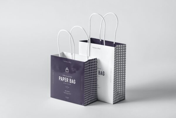 11款购物手提纸袋设计展示样机模板 Paper Bag Mockup 2-第2148期-