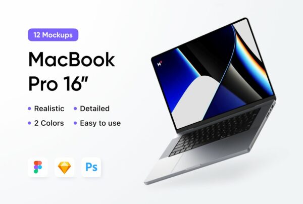 全新苹果MacBook Pro 16英寸笔记本电脑网站界面设计展示贴图样机 12 MacBook Pro 16 Mockups Scenes-第2138期-