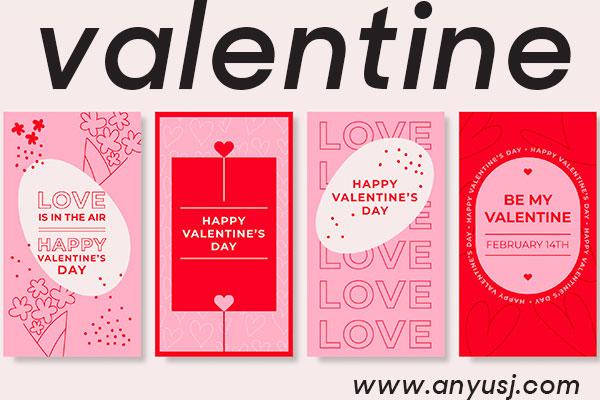 情人节社交媒体品牌详情海报排版设计AI源文件valentine-s-day-social-media-story-pack
