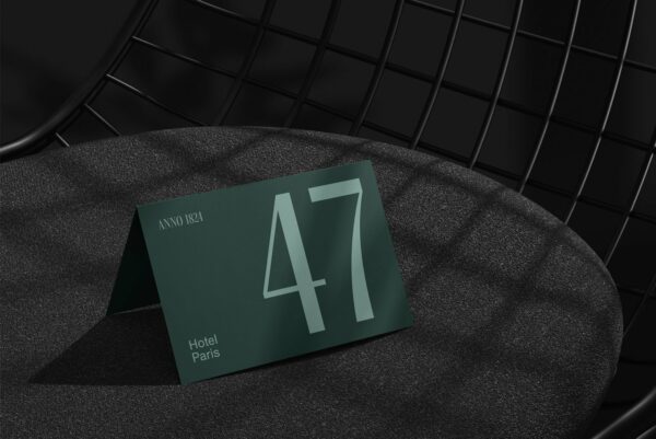 高品质玻璃明信片卡片设计场景贴图展示样机模板 Card 01 Standard Mockup-第2255期-