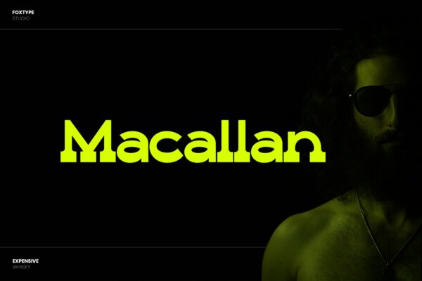 现代潮流独特衬趣味复古线海报排版标题Logo设计字体素材Macallan Typeface-第2356期-