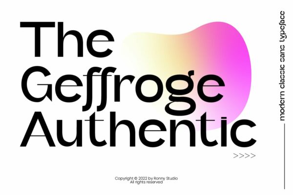 优雅简约逆反差酸性海报品牌社交媒体海报排版LOGO徽标设计英文字体Geffroge Authentic-第2412期-