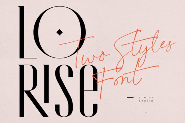现代杂志品牌商标设计衬线英文字体 Lorise Font Duo-第2330期-