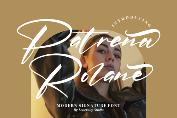 优雅品牌海报签名设计手写英文字体 Patrena Rolane Modern Signature Font LS