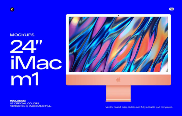 M1 iMAC电脑PC台式一体机UI界面展示样机M1 iMac Mockup