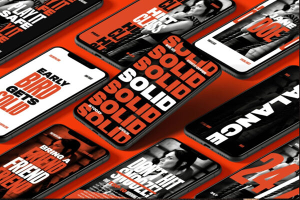 现代时尚运动健身新媒体电商海报广告设计PS模板素材 Solid – Bold Instagram Stories-第982期-