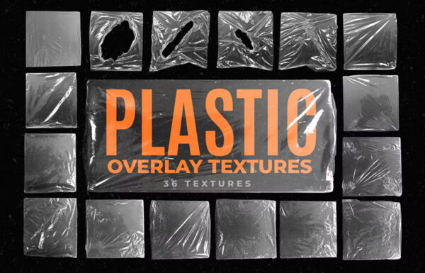 36款复古做旧褶皱撕破透明塑料膜纹理背景PNG透明图片设计素材 Plastic Overlay Textures