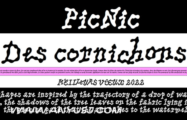 艺术抽象有机酸性符号海报标题logo设计装饰字体PicNic-第2540期-