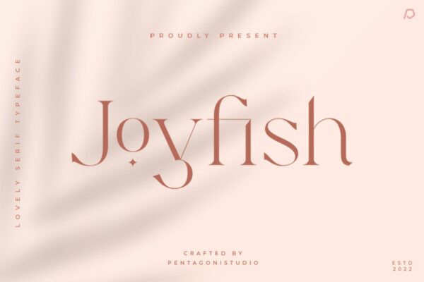 简约优雅组合海报画册Logo标题品牌衬线排版英文字体Joyfish  Lovely Serif Font-第2494期-
