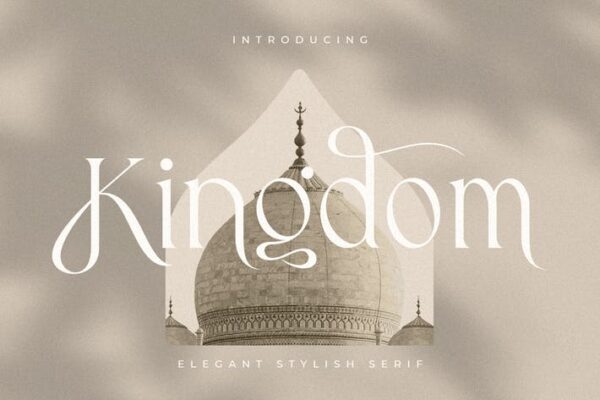 优雅复古海报画册Logo标题品牌衬线排版英文字体Kingdom – Elegant Stylish Serif-第2565期-