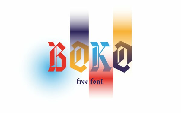 独特复古趣味罗马哥特逆反差像素衬线牌版LOGO徽标设计有限商用字体Boko – Blackletter Display Font-第2526期-