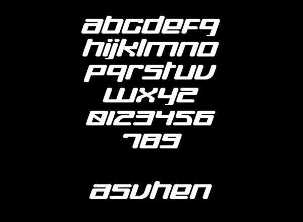 现代科幻未来机能海报标题Logo设计PSAI英文字体Ashven Display Font-第2478期-
