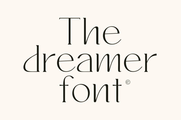 简约优雅的海报画册Logo标题女性品牌优雅长衬线排版英文字体家族The Dreamer Font Family-第2440期-