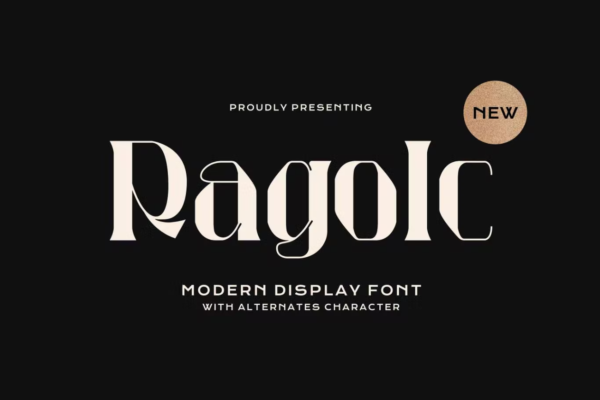 新复古独特海报画册Logo标题优雅衬线英文字体Modern – Ragolc-第2451期-